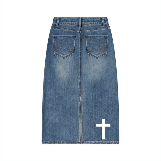 Women’s ECDS Vintage Wash Denim Skirt