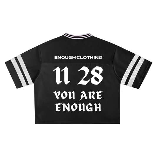 YOU ARE ENOUGH Boxy Jersey Black