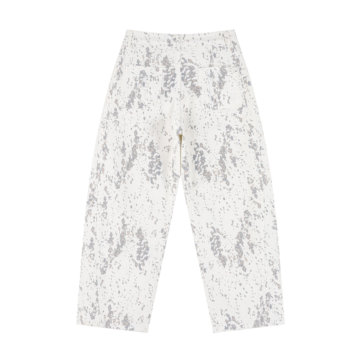 ECDS Women's Splatter Barrel Leg Jeans