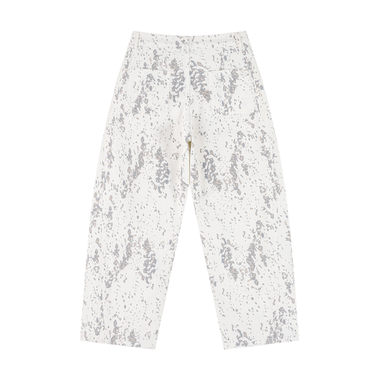 ECDS Women's Splatter Barrel Leg Jeans