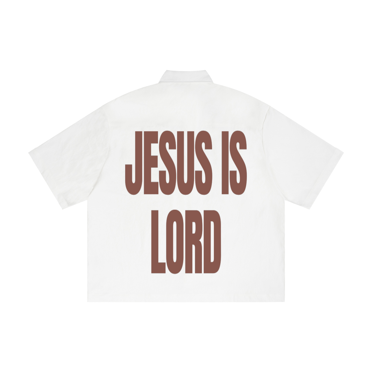 Jesus Is Lord Short Sleeve Shirt White