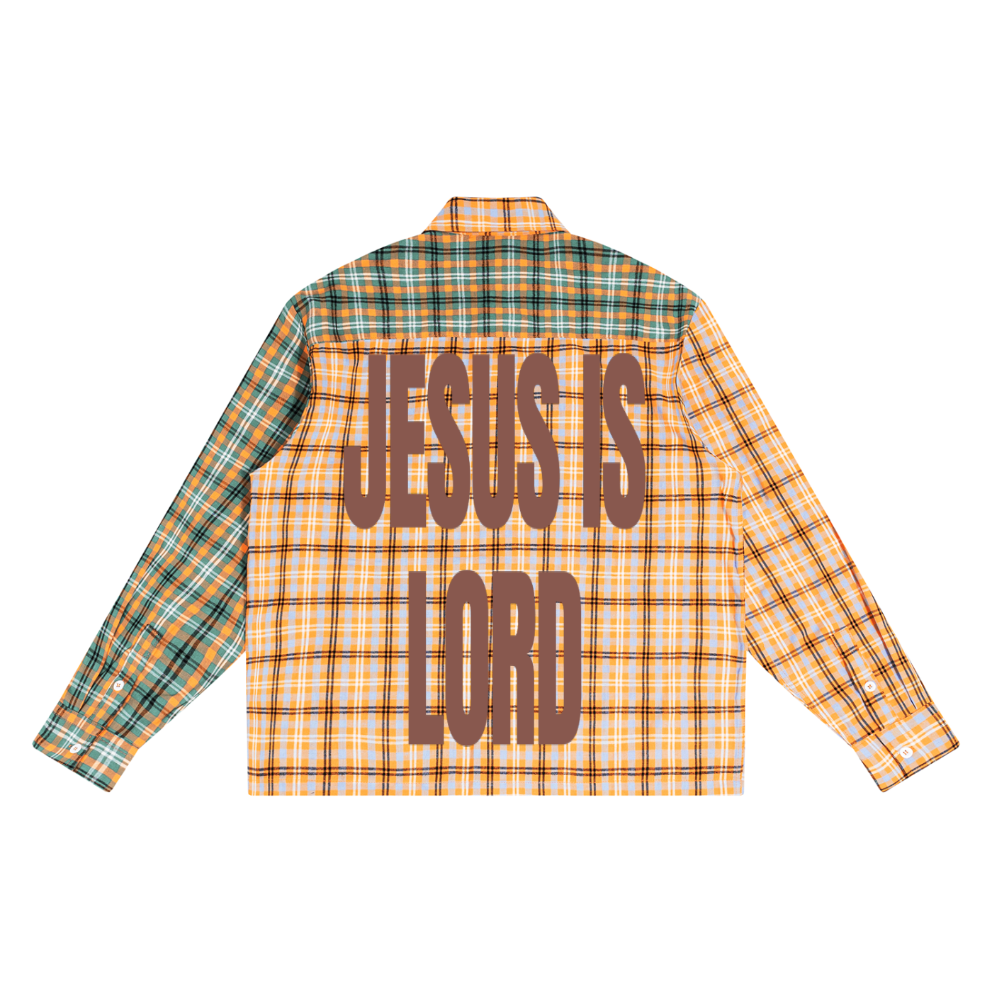 Unisex Oversized Plaid Color Block Shirt