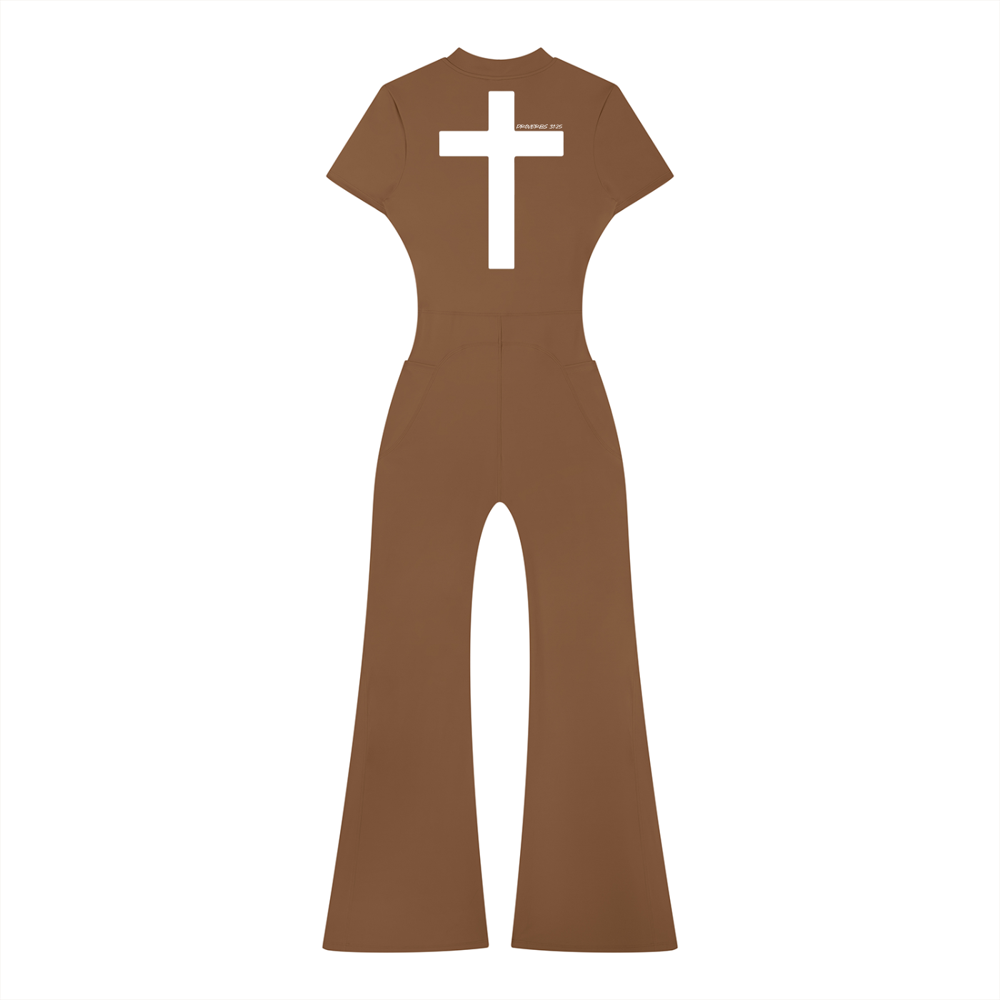 Women’s Tight Flared Leg Quarter-Zip Jumpsuit