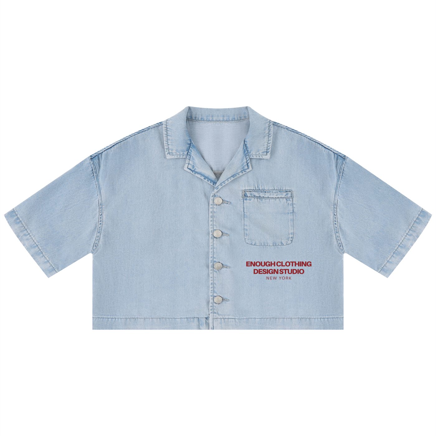 Women's Vintage Wash Boxy Cropped Shirt