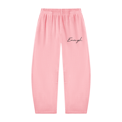 Unisex Vintage Washed Barrel Leg Sweatpants