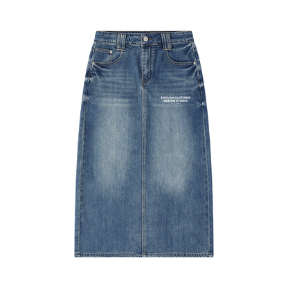 Women’s Vintage Wash Denim Skirt