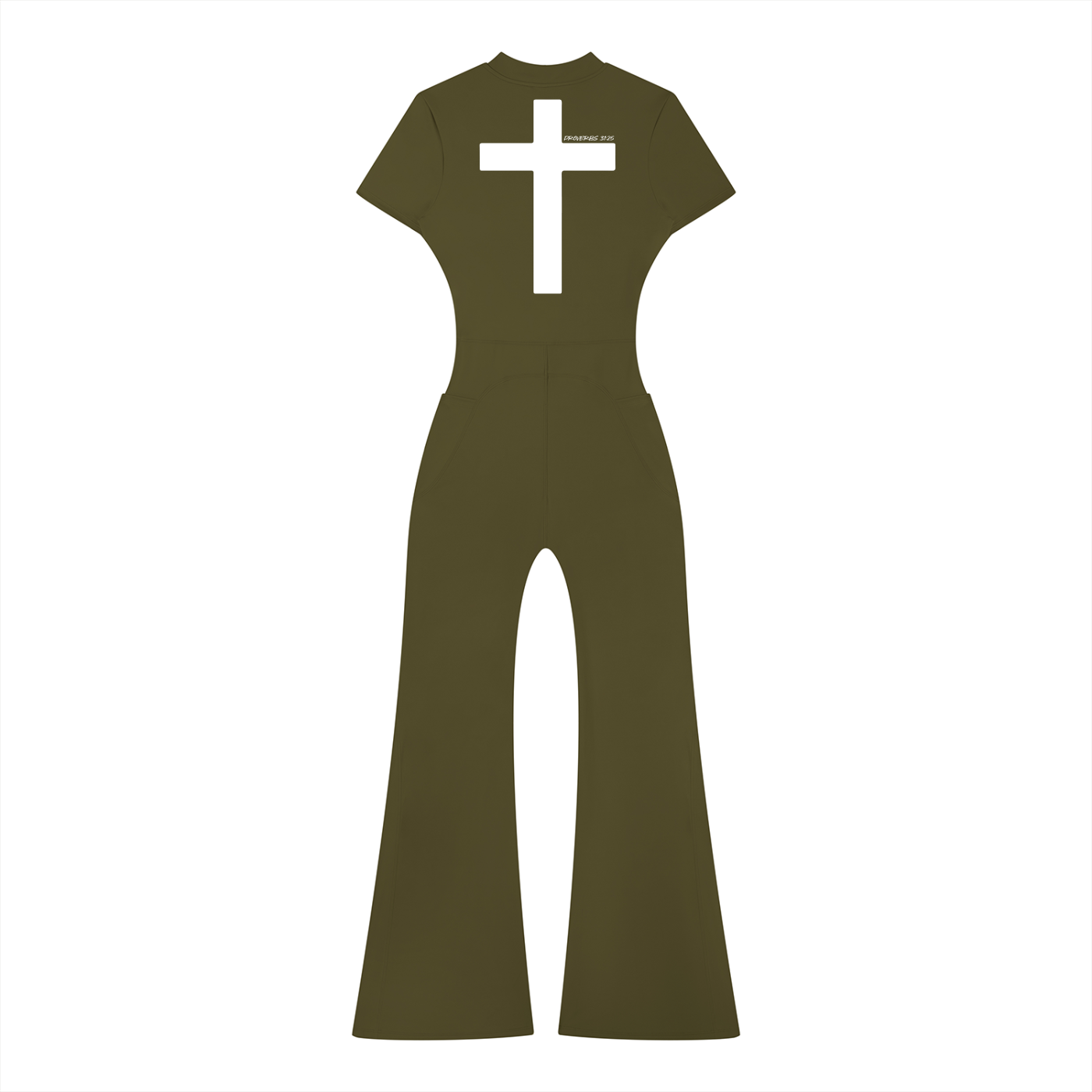 Women’s Tight Flared Leg Quarter-Zip Jumpsuit