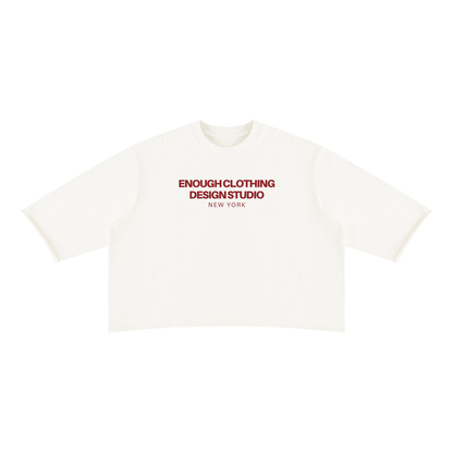 Unisex Mineral Wash Raw Hem Boxy T-Shirt