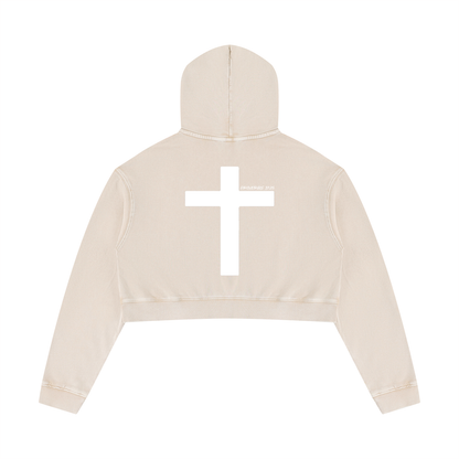 Women’s Mineral Washed Crop Hoodie