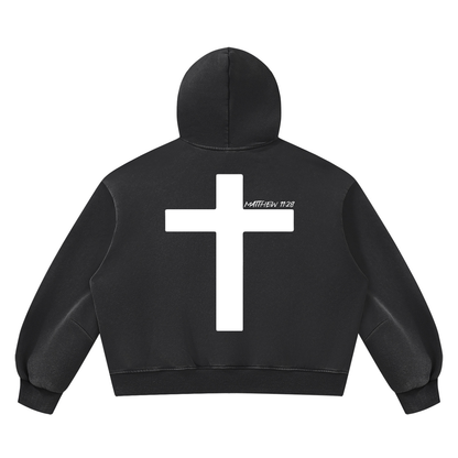 Enough.Vintage Wash Boxy Fleece Hoodie