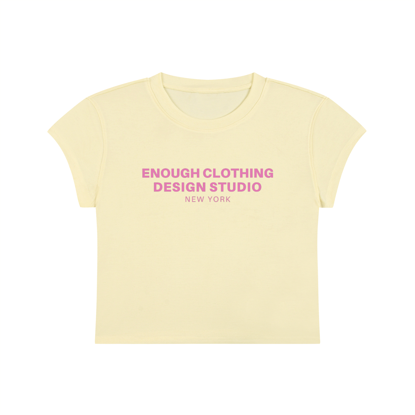 Women's ECDS NY Cropped Crewneck Light Yellow