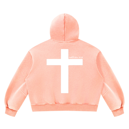 Enough.Vintage Wash Boxy Fleece Hoodie