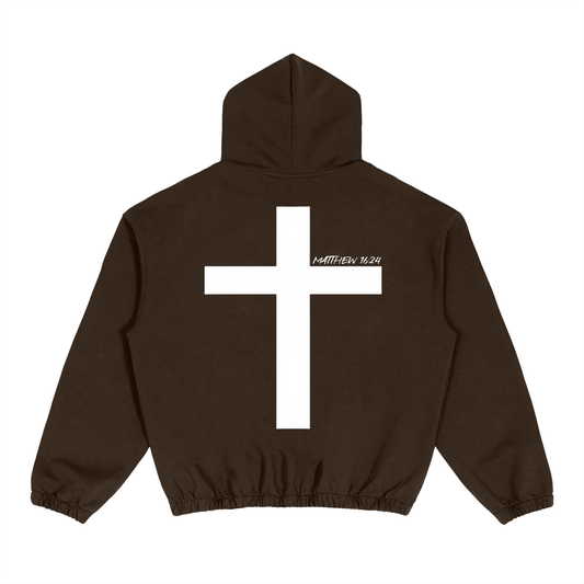 Enough.Boxy Hoodie Brown