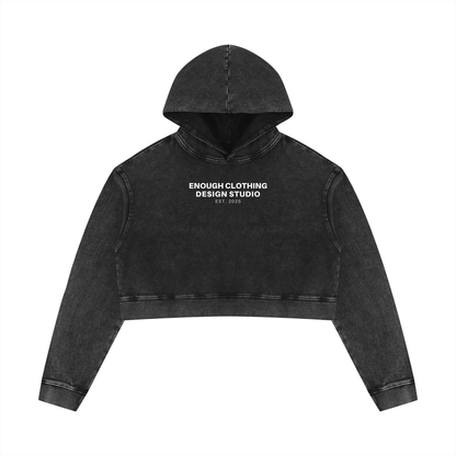 Women’s Mineral Washed Crop Hoodie