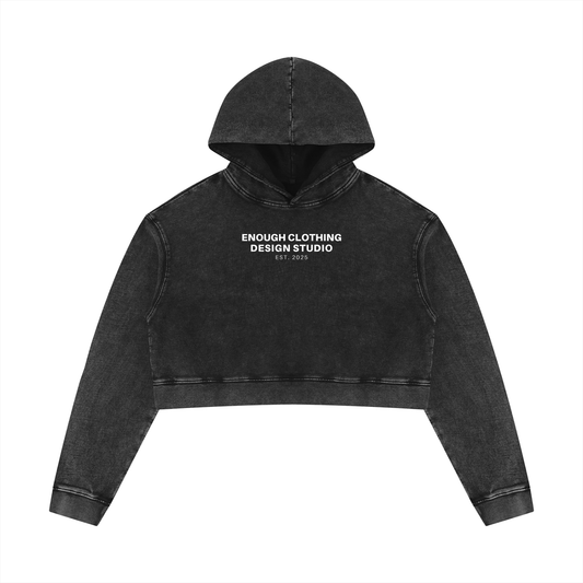 Women’s Mineral Washed ECDS Crop Hoodie