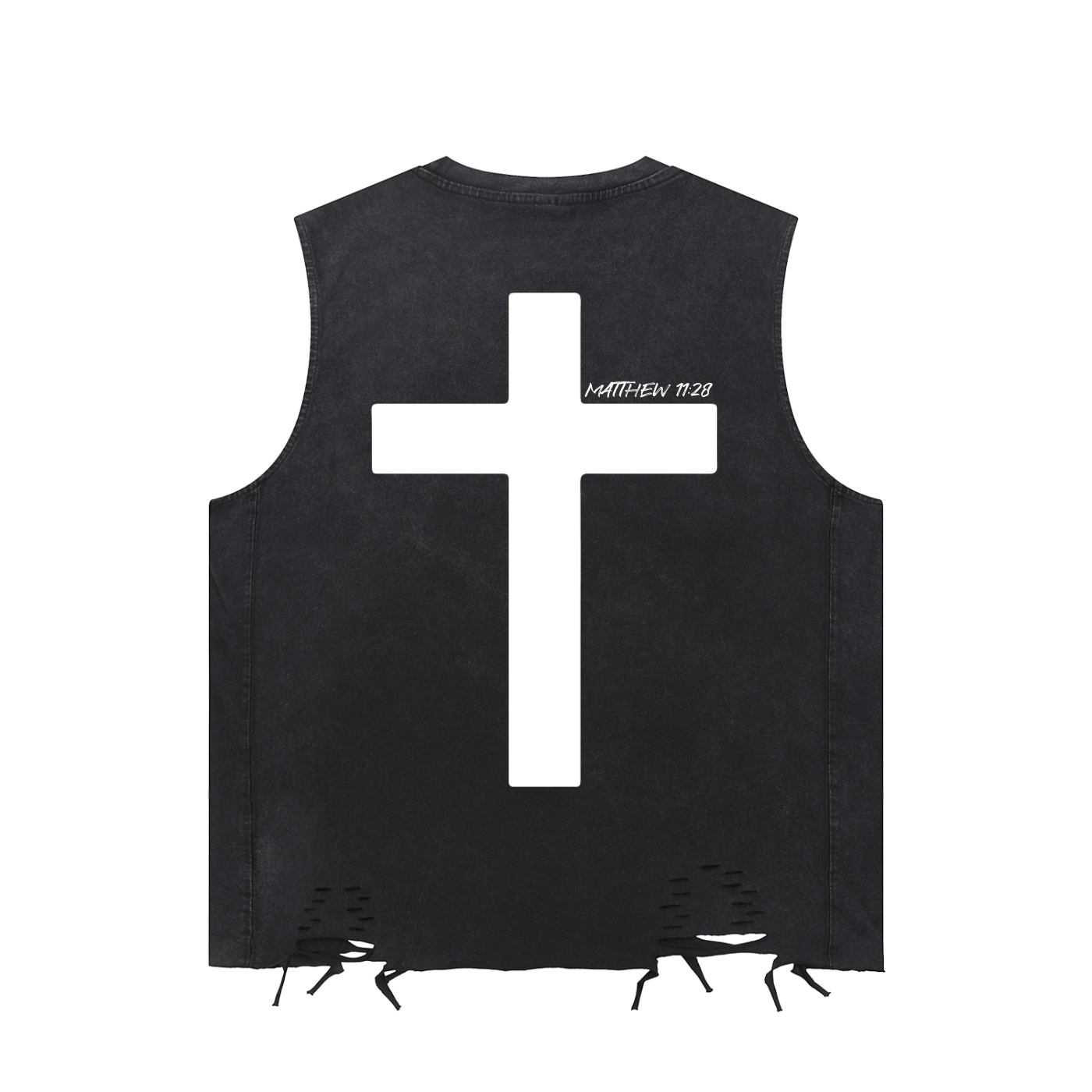 Snow Washed Raw-Hem Tank Top