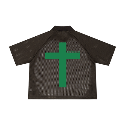 Unisex Striped Mesh Boxy Soccer Jersey