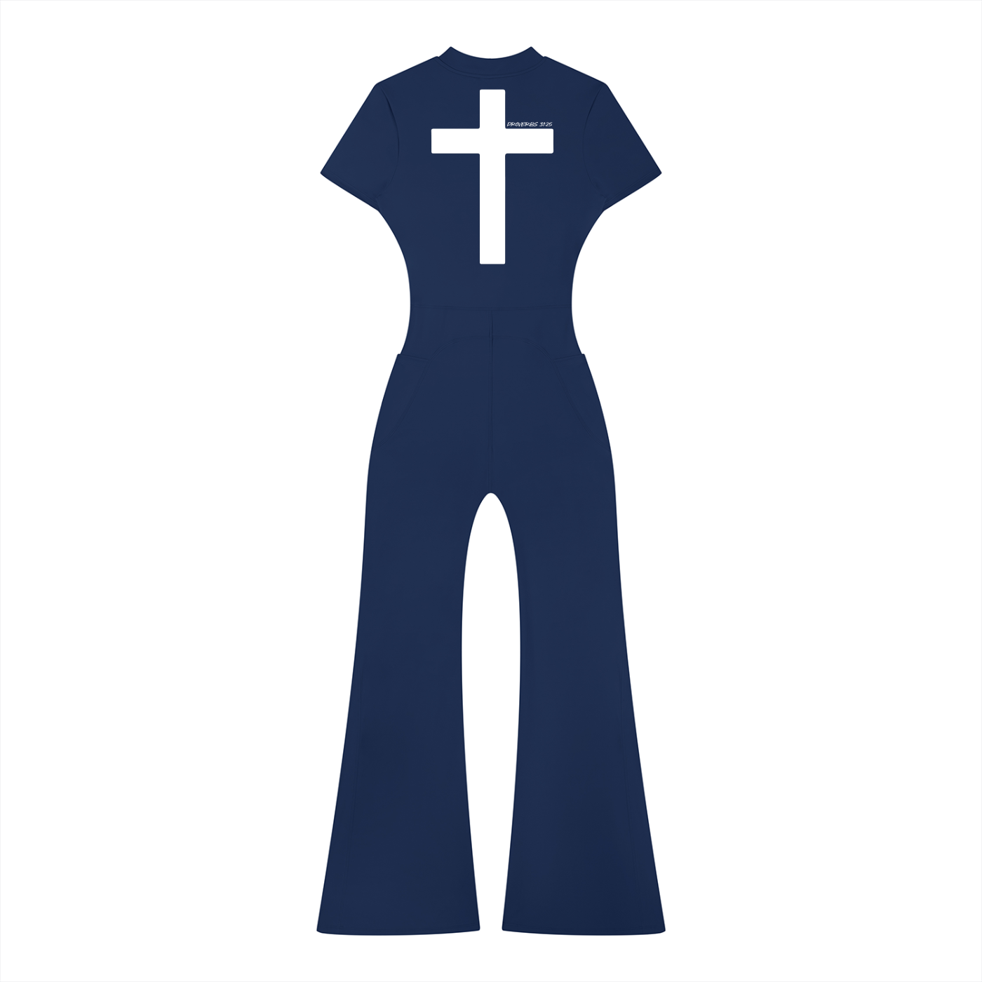 Women’s Tight Flared Leg Quarter-Zip Jumpsuit