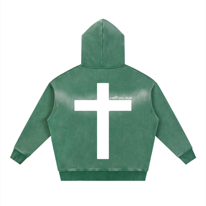 Sunfade Two-way Zipper Boxy Fleece Hoodie