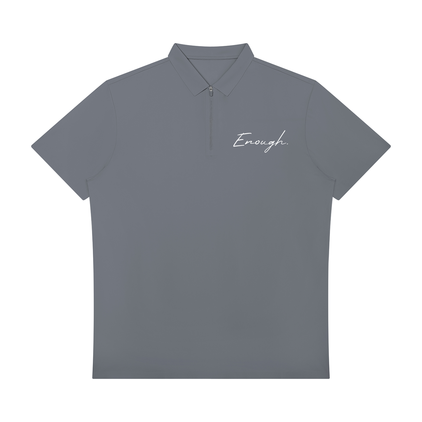 Enough.Men's Quarter-Zip Performance Polo Shirt