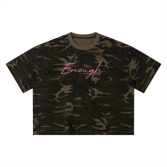 Boxy Camo & Pink Tee