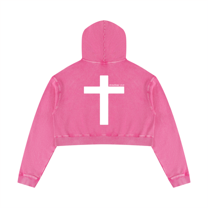 Women’s Mineral Washed Crop Hoodie