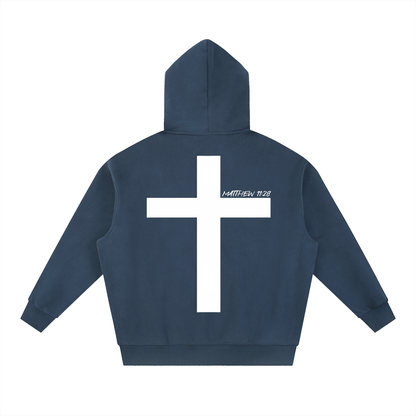Enough.Essential Boxy Hoodie Navy Blue