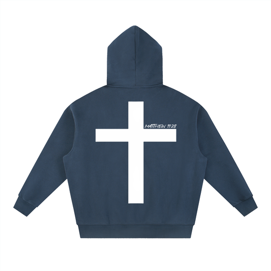 Enough.Essential Boxy Hoodie Navy Blue