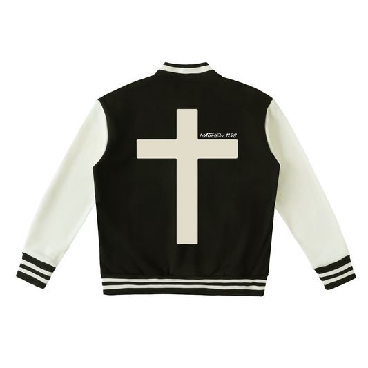 Enough.Varsity Jacket Red Black