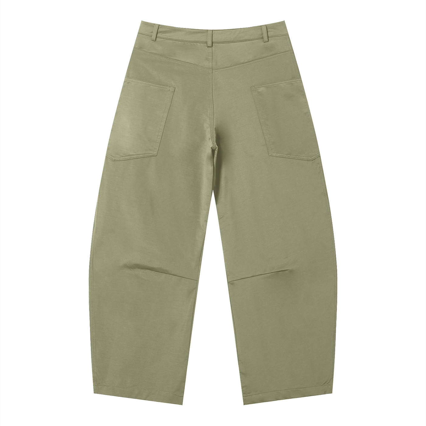 Enough.Barrel Leg Pants Gray Green
