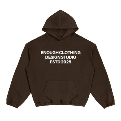 Enough.Boxy Hoodie Brown