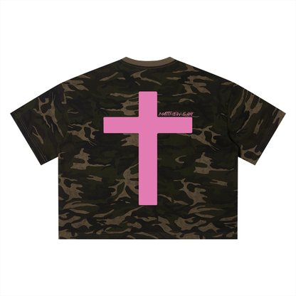Boxy Camo & Pink Tee