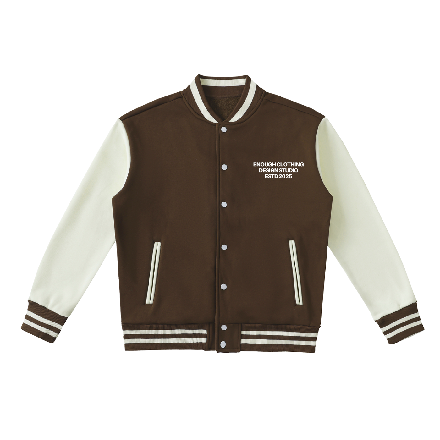 Enough.Varsity Jacket Brown
