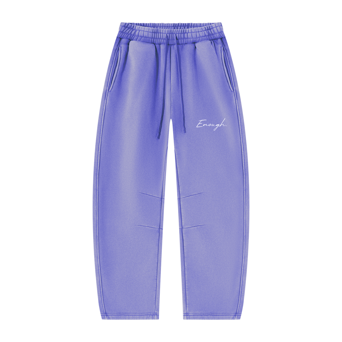 Enough.Vintage Wash Barrel Leg Fleece Sweatpants