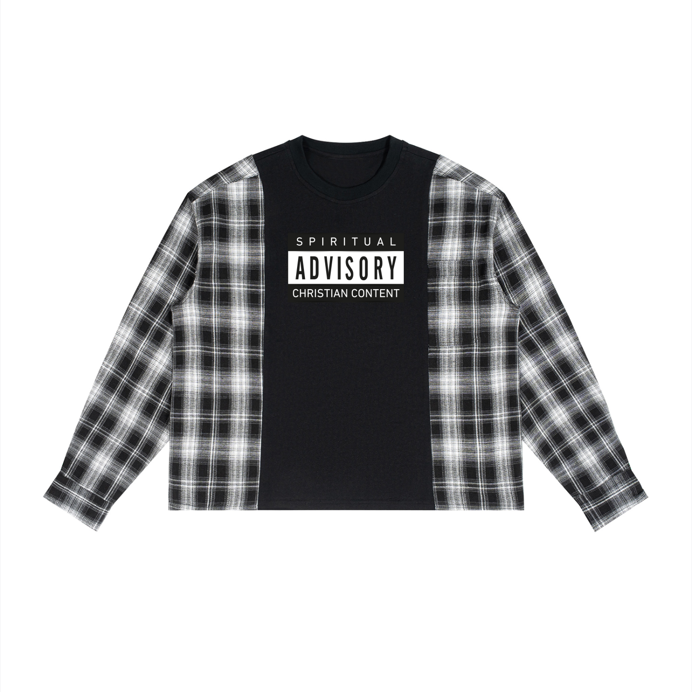 Spiritual Advisory Plaid Long Sleeve T-Shirt
