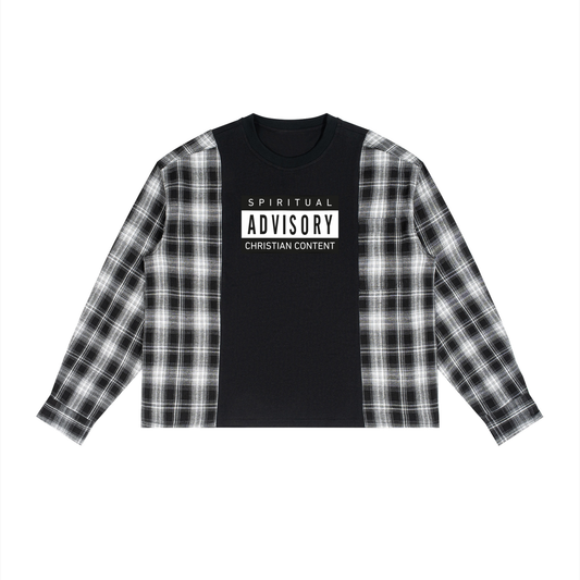 Spiritual Advisory Plaid Long Sleeve T-Shirt