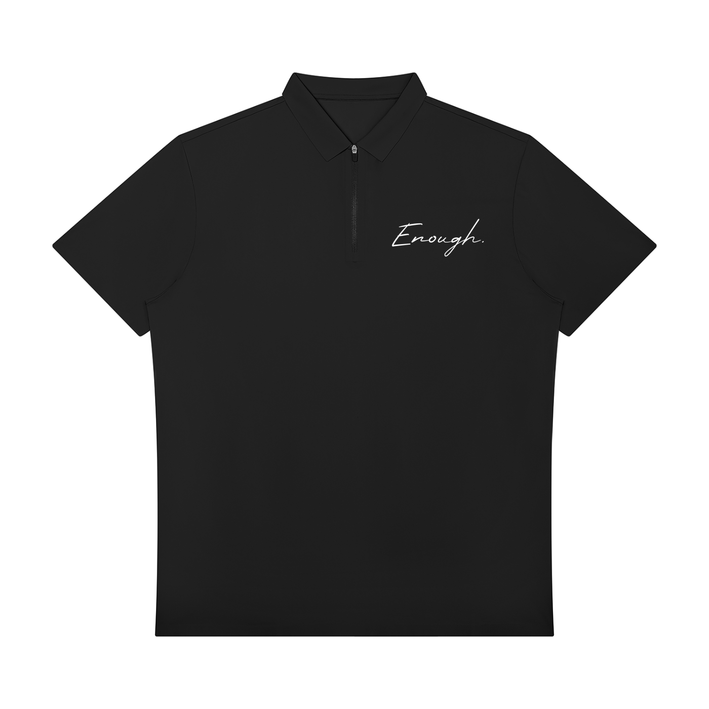 Enough.Men's Quarter-Zip Performance Polo Shirt