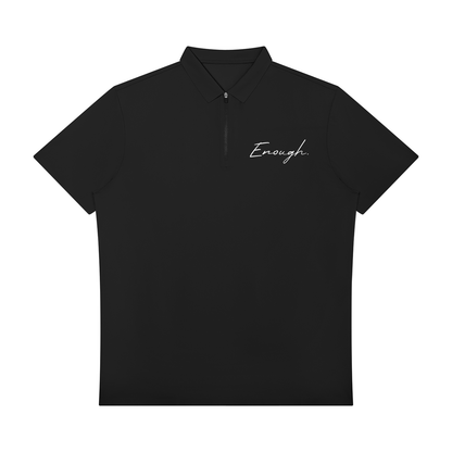 Enough.Men's Quarter-Zip Performance Polo Shirt