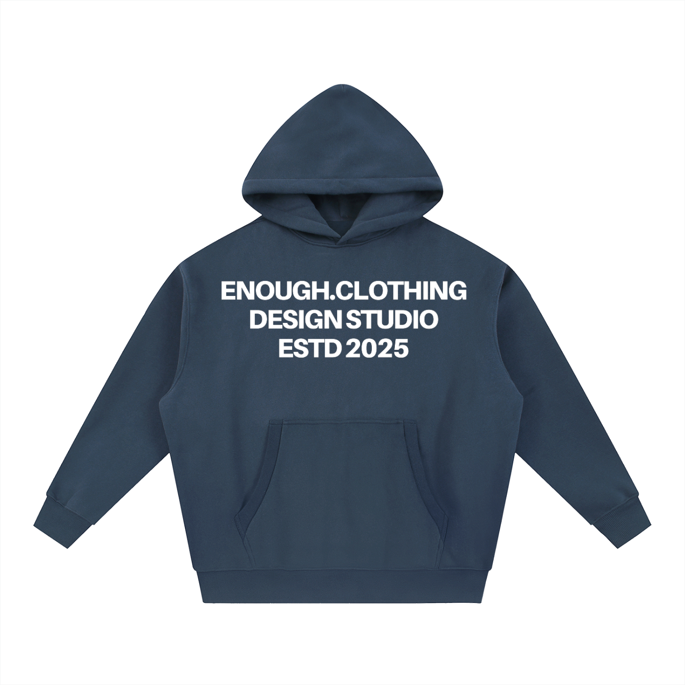 Enough.Essential Boxy Hoodie Navy Blue