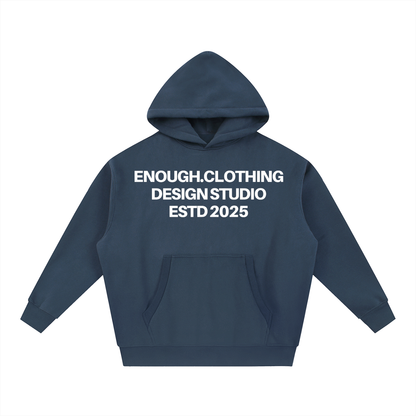 Enough.Essential Boxy Hoodie Navy Blue