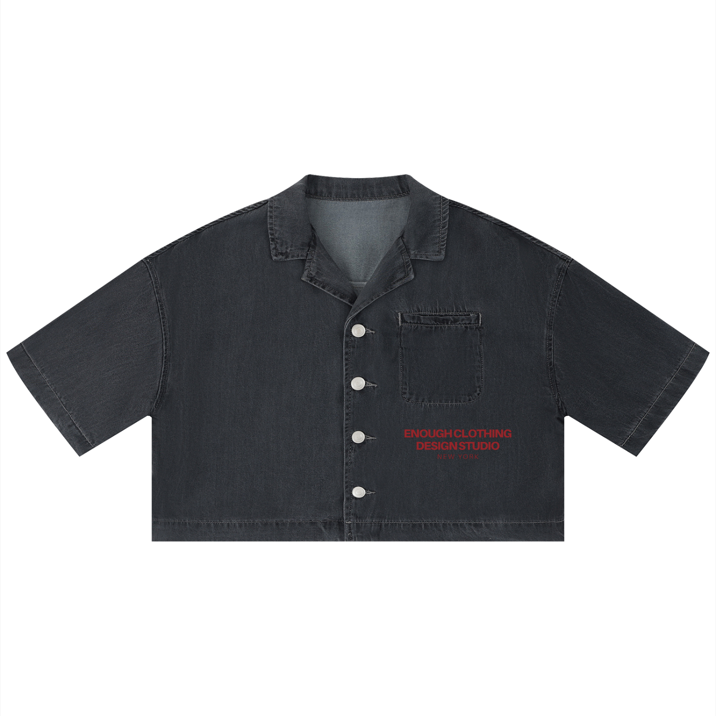 Women's Vintage Wash Boxy Cropped Shirt