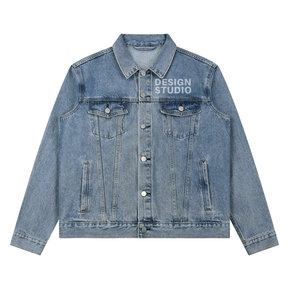 Unisex Vintage Wash Denim Jacket