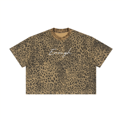 Boxy Leopard Print Tee