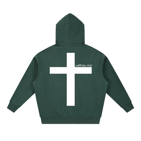 Enough.Essential Boxy Hoodie Dark Green