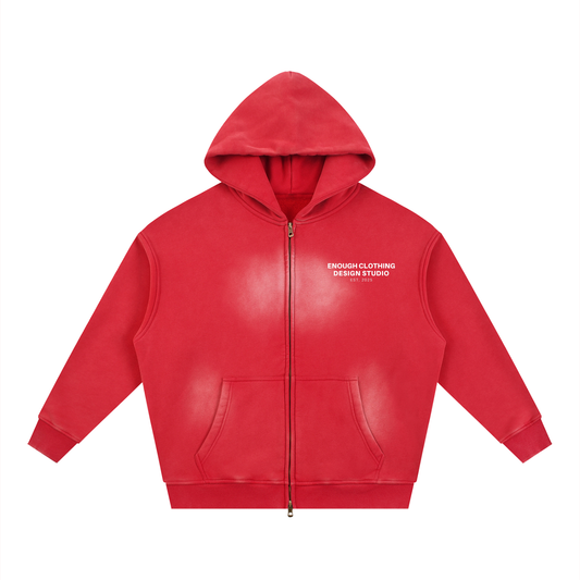 ECDS Sunfade Two-Way Zipper Boxy Hoodie
