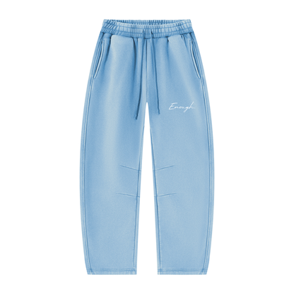 Enough.Vintage Wash Barrel Leg Fleece Sweatpants