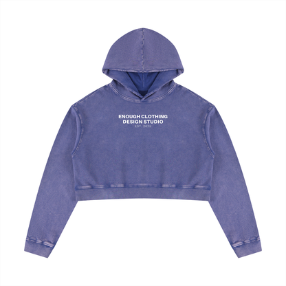 Women’s Mineral Washed Crop Hoodie