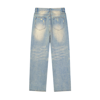 Enough.Raw Hem Denim Jeans