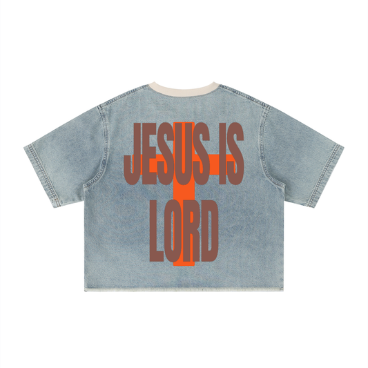 ECDS Vintage Wash Boxy Denim T-Shirt
