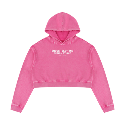 Women’s Mineral Washed Crop Hoodie